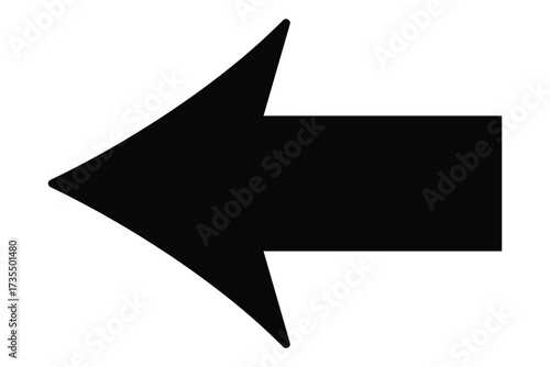 A large black icon with a solid long arrow pointing to the right on a white background. eps 10