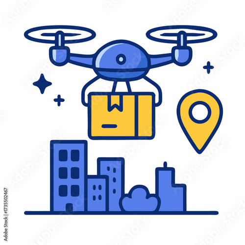 Smart City IoT Drone Delivery System Revolutionizing Urban Logistics, Providing Efficient and Automated Package Transport Solutions for Modern Cities