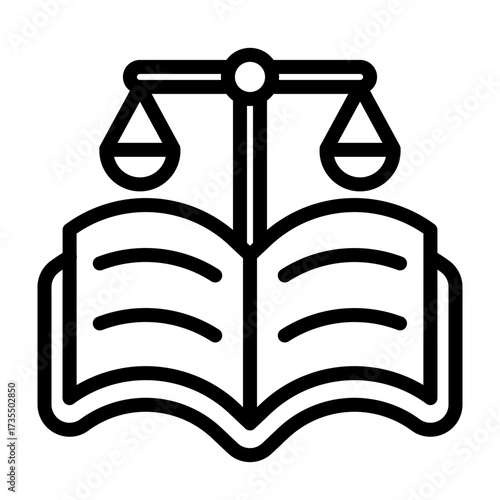 Constitution Vector Line Icon Design