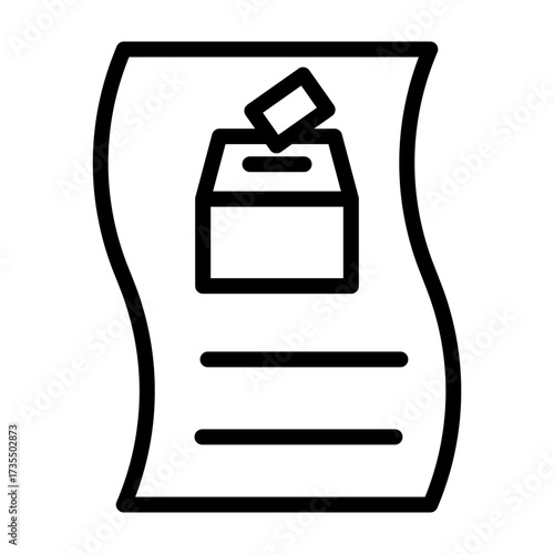 Election Manifesto Vector Line Icon Design