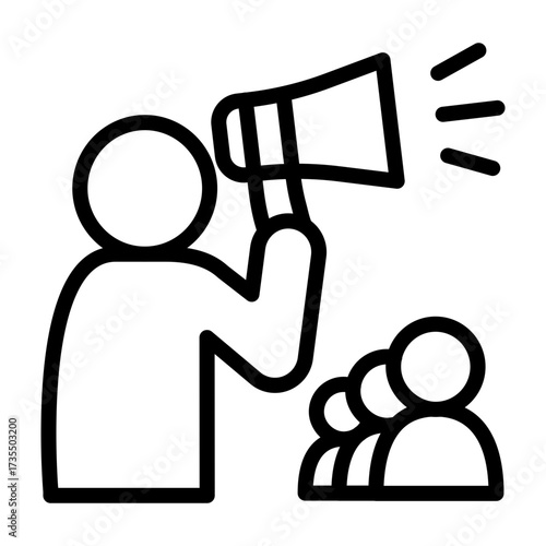 Advocacy Vector Line Icon Design