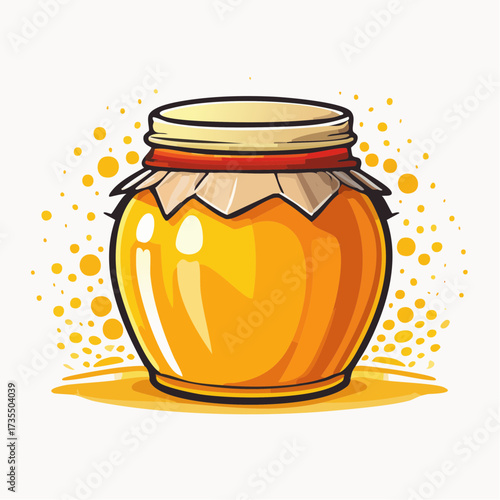 jar of honey vector illustration