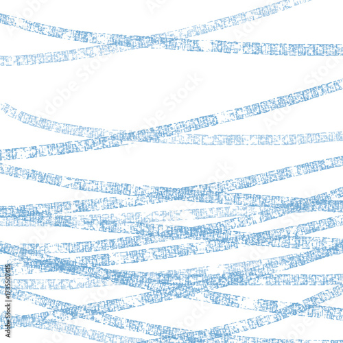 かすれたブルーのランダムテープのカーブ背景模様　Adobe Illustrator Artwork