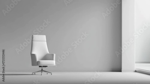 ultrabright and stylish ergonomic office chair designed for comfort and modern aesthetics sits alone against clean