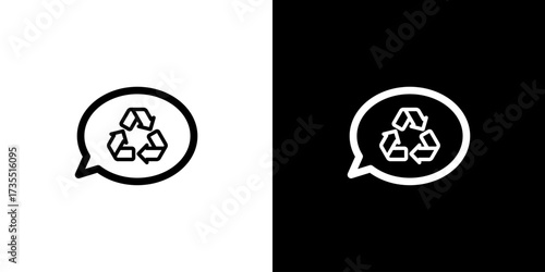 リサイクルの吹き出しアイコン