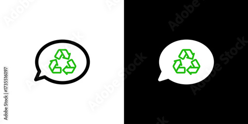 リサイクルの吹き出しアイコン