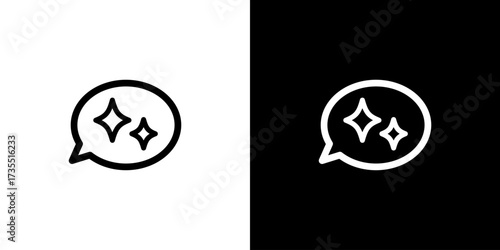 キラキラの吹き出しアイコン