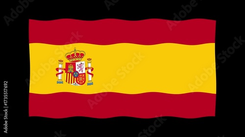 Wallpaper Mural Spain flag waving in the air on a transparent background Torontodigital.ca