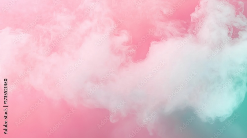 Fototapeta premium Pink and Teal Abstract Cloudscape
