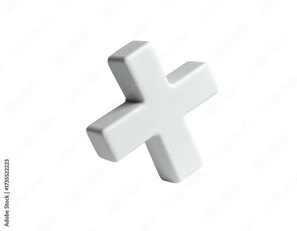 Fototapeta premium A white, three-dimensional 