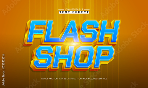 flash shop editable text effect