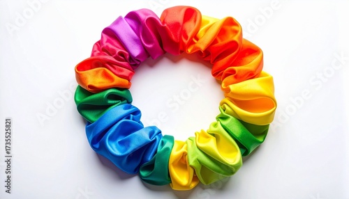 colorful beads on white background