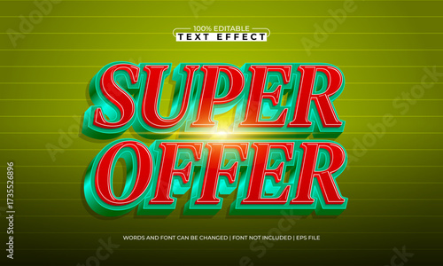 super offer editable text effect