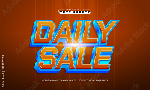 daily sale editable text effect