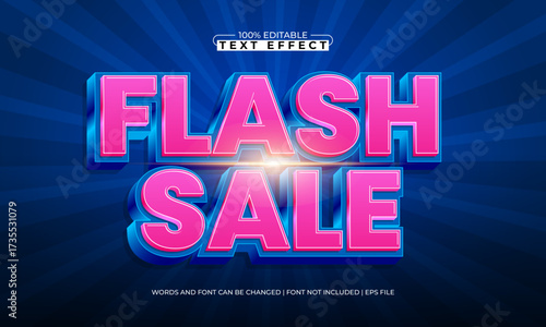 flash sale editable text effect