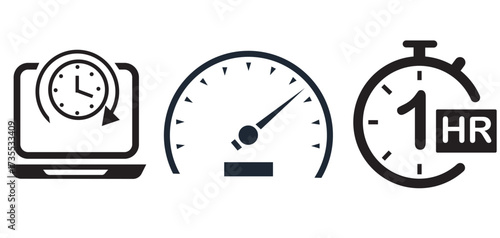 Timer Speed and Clock Icon