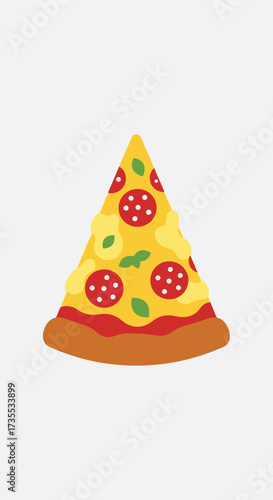 A single slice of pepperoni pizza with melted cheese.