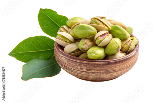 Wallpaper Mural Bowl of pistachio nuts with green leaves isolated on transparent background, healthy snack food for natural nutrition and culinary ingredient

 Torontodigital.ca