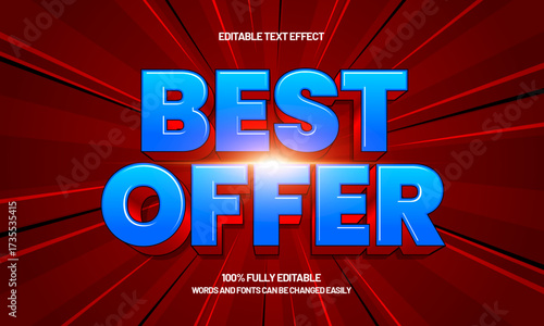 best offer editable text effect