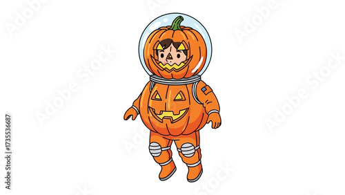 Pumpkin Astronaut Halloween: A whimsical, animated astronaut dons a pumpkin costume, a perfect blend of the space age and Halloween spirit. This visual conjures imagination and festive charm.