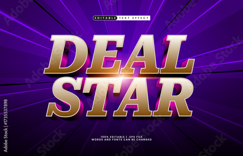deal star editable text effect