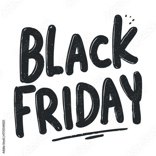 Exciting black friday deals for holiday shopping. Vector hand drawn illustration