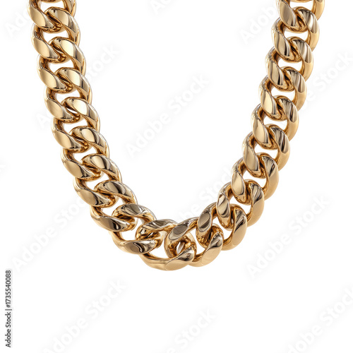 Gold chain necklace, large links