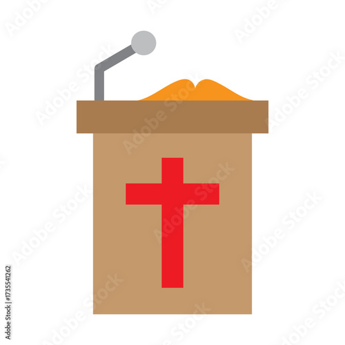 Sermon Vector Flat Icon Design