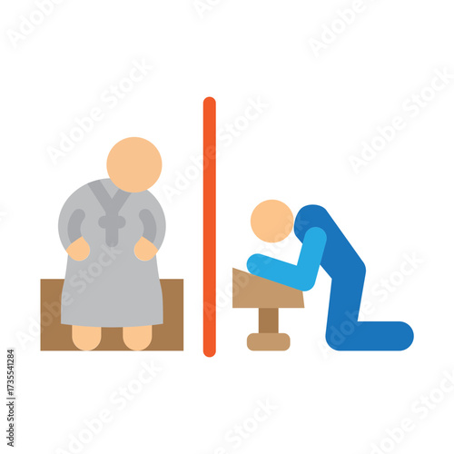 Confession Vector Flat Icon Design