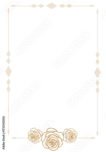 Wedding Frame with Roses