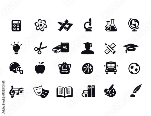 education icons set