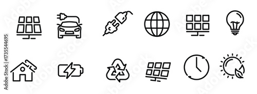 set of black vector icons isolated vector illustration