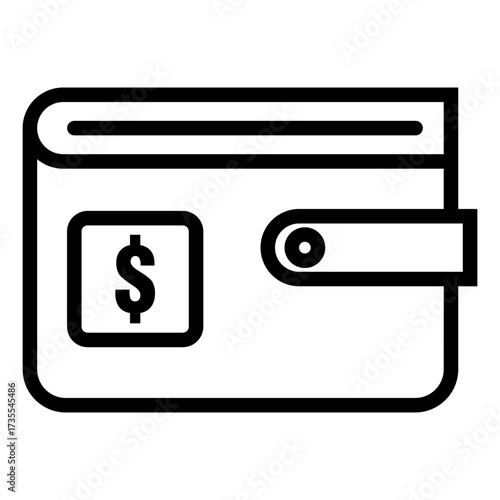 Outline Dollar Wallet Icon