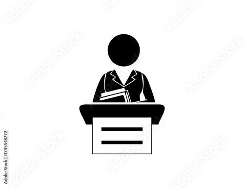 businessman icon on white background