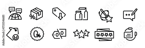 set of ecommerce and shopping icon collection customer  vector illustration
