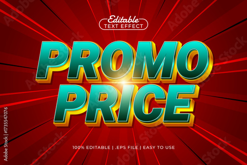 promo price editable text effect