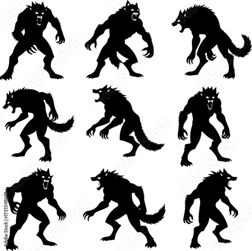 Ferocious Werewolf Silhouettes Collection”