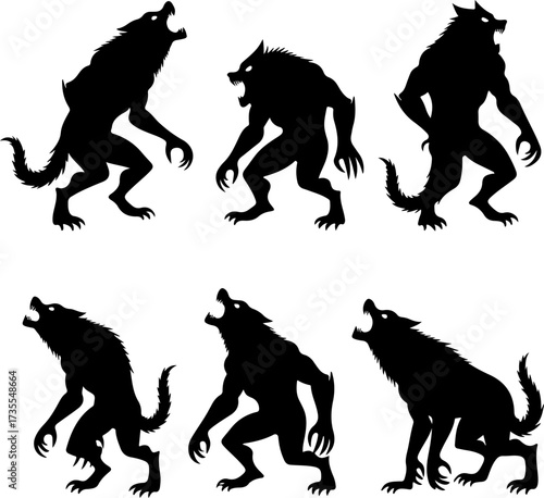 Ferocious Werewolf Silhouettes Collection”