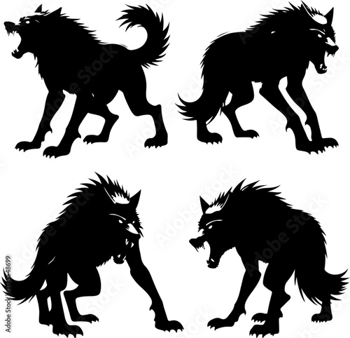 Ferocious Werewolf Silhouettes Collection”