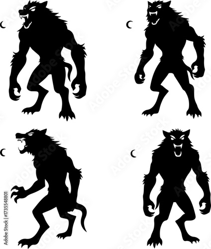 Ferocious Werewolf Silhouettes Collection”