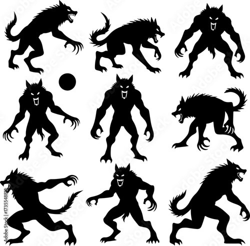 Ferocious Werewolf Silhouettes Collection”