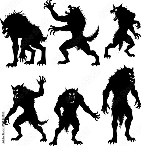 Ferocious Werewolf Silhouettes Collection”
