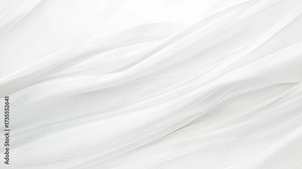 Naklejka premium White Fabric Waves