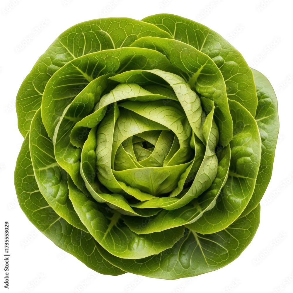 Fototapeta premium Fresh Green Butterhead Lettuce Head Vegetable Salad Ingredient