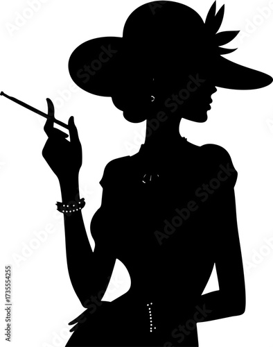 Elegant Lady in Silhouette”