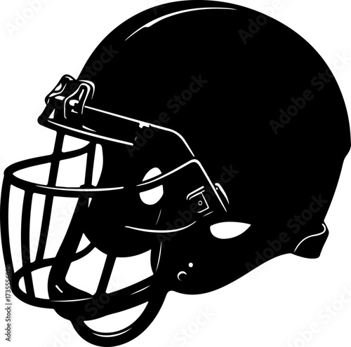 American Football Team Players Running Silhouette