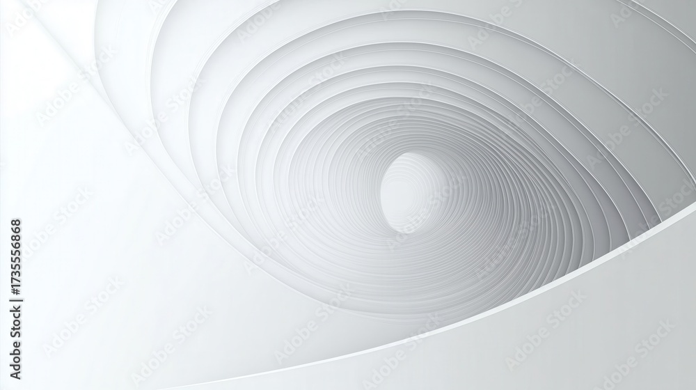Naklejka premium Abstract white spiral design