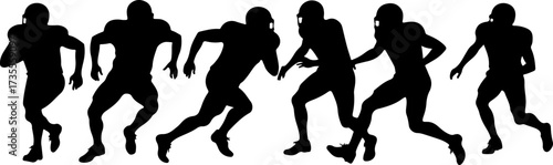 American Football Players Silhouette Bundle Illustration