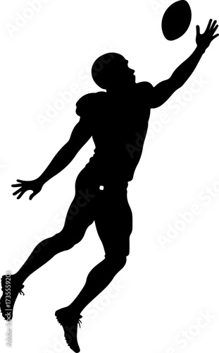 American Football Players Silhouette Bundle Illustration