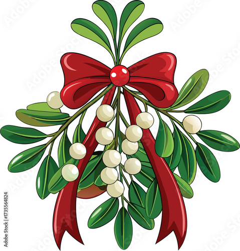 Christmas Mistletoe Bundles red berries with elegant green foliage arrangement
